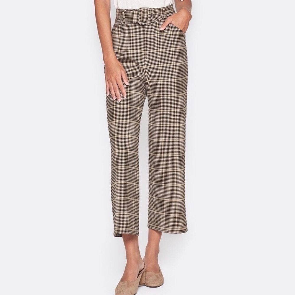 Joie Isami Plaid Wide Leg Pants Size 12